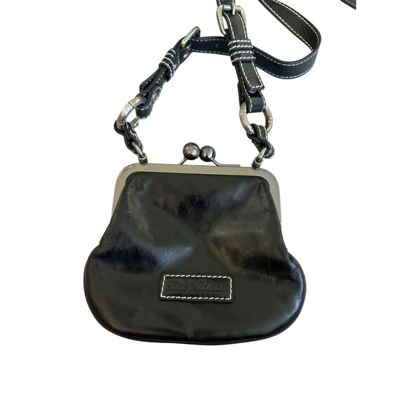 TOMMY BAHAMA Snake Print Leather Kisslock Crossbody Bag - Picture 5 of 8